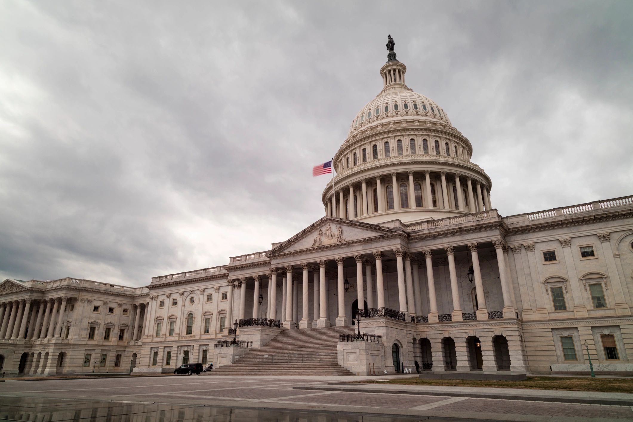 United States Capitol Building exterior on a winter day